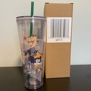 Starbucks Disney World 50th Anniversary Clear Tumbler
